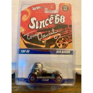Hot Wheels Since 68 Red Baron Top 40 Limited Edition Signed Collectible Car